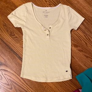 Aerie soft & sexy yellow tshirt